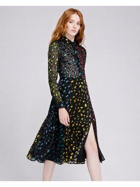 Alice + Olivia Multicolor Leopard Print Midi Skirt OfficeSirencore